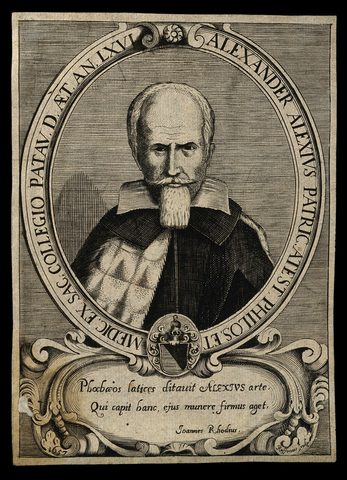 Alexander Alessi [Alexius]. Line engraving by Ruffonus (Ruphon), 1657.