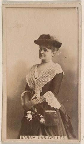 Sarah Las-Gelles, from the Actresses series (N245) issued by Kinney Brothers to promote Sweet Caporal Cigarettes